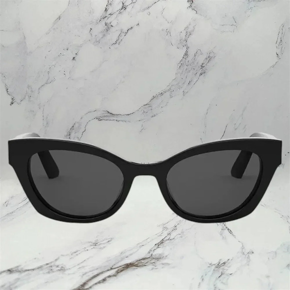 DIOR Sunglasses Black Gold DiorMidnight B2I 10A0 Cat Eye Acetate Christian DIOR - Picture 2 of 7